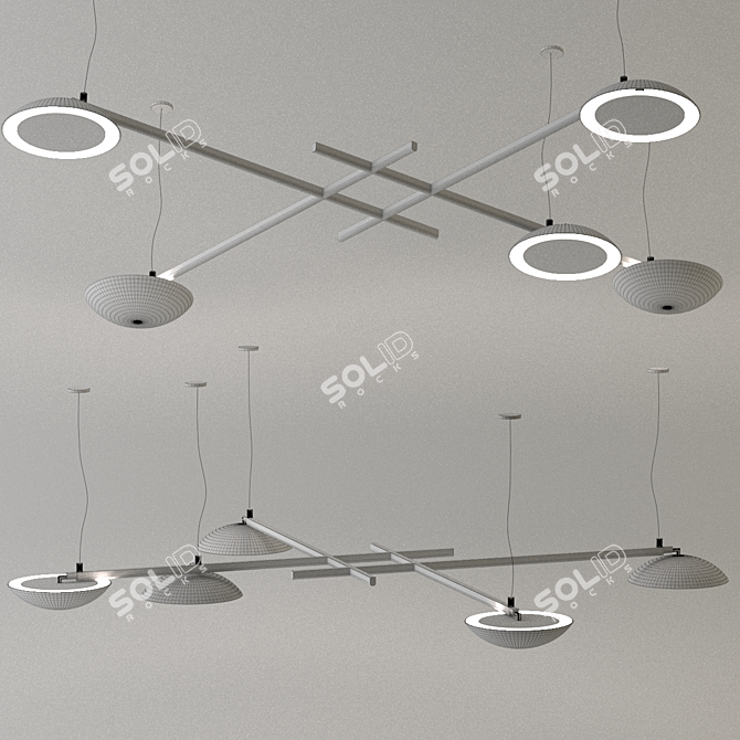 Elegant Gaia Lighting: Exquisite, 240cm x 240cm 3D model image 2