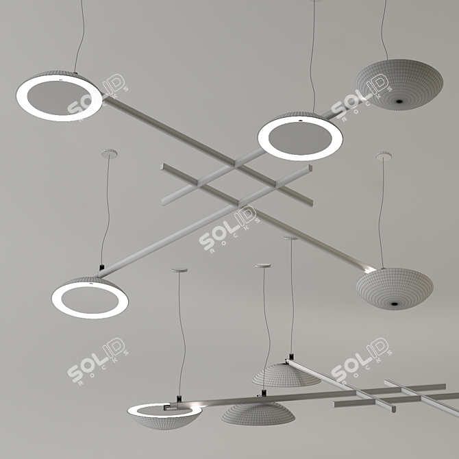 Elegant Gaia Lighting: Exquisite, 240cm x 240cm 3D model image 4