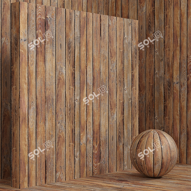 Seamless Wood Plank Set 91 3D model image 2