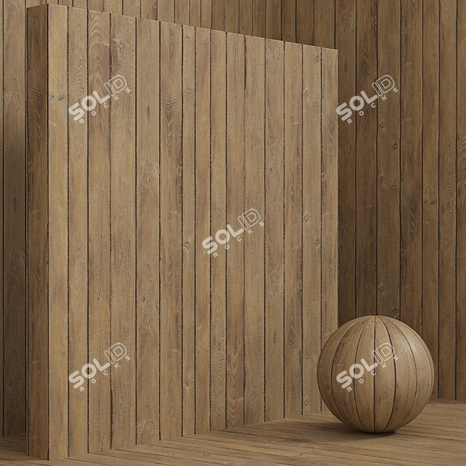 Seamless Wood Plank Set 91 3D model image 4