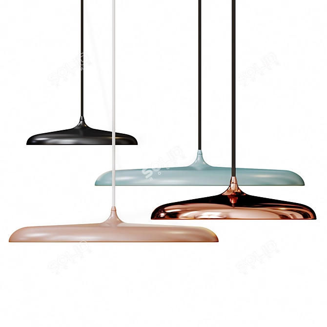 Elegant Plate Lamp - Stunning Lighting Solution 3D model image 1