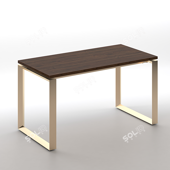 Sleek IKEA Executive Desk 3D model image 2