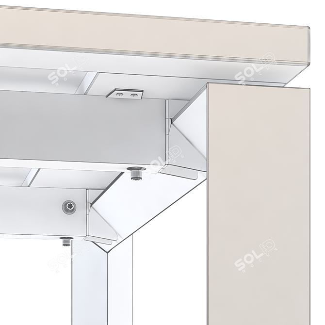 Sleek IKEA Executive Desk 3D model image 5