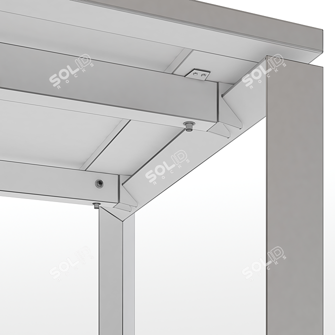 Sleek IKEA Executive Desk 3D model image 7