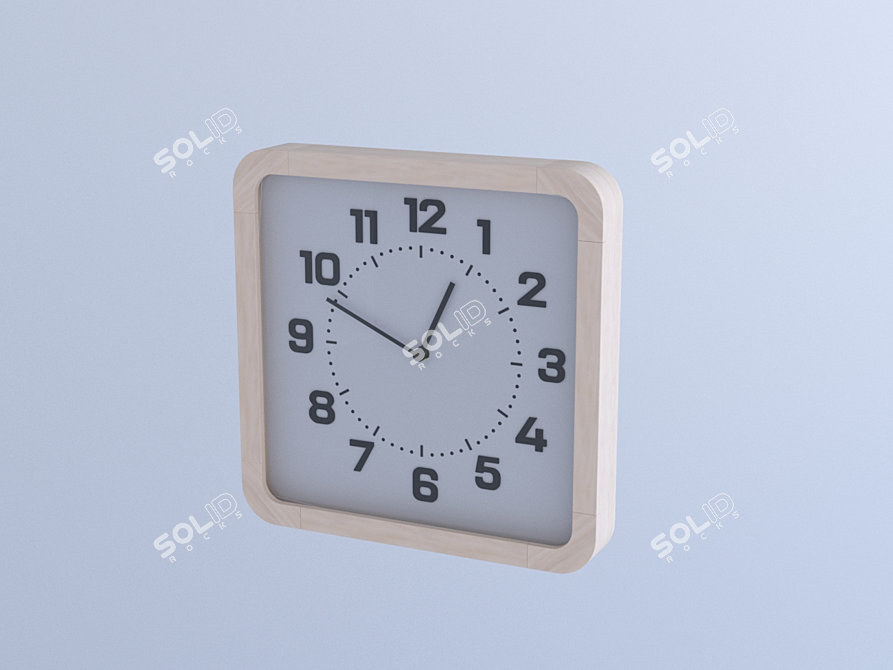 Magnus Wooden Wall Clock 3D model image 1