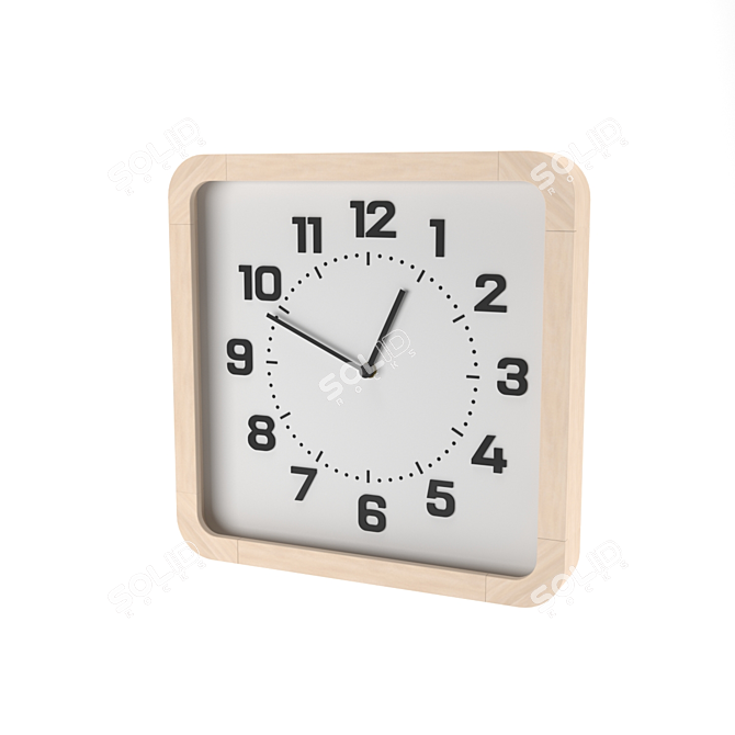 Magnus Wooden Wall Clock 3D model image 3