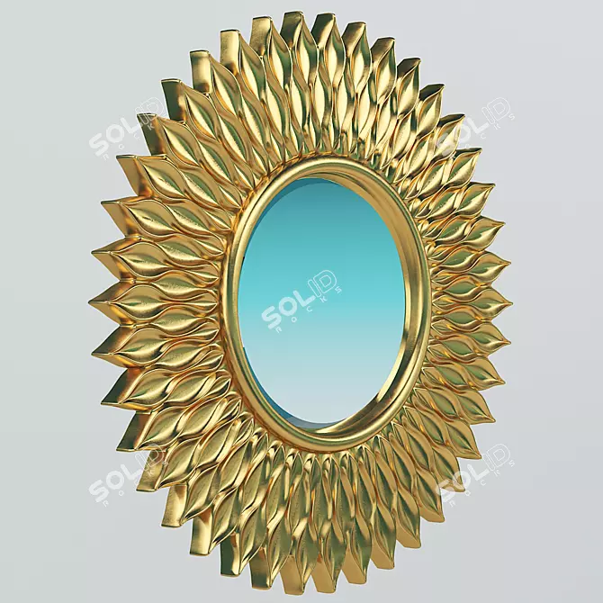 Modern Reflections Mirrored Wall Decor 3D model image 2