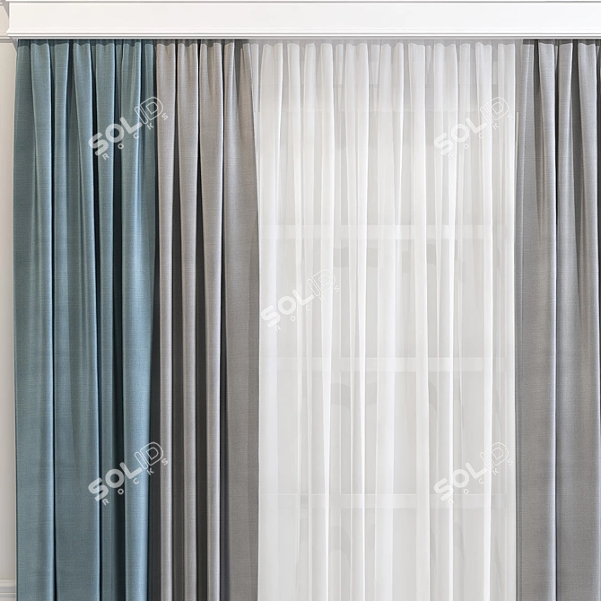 Modernized Curtain Design 3D model image 3