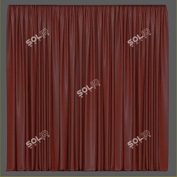 Modernized Curtain Design 3D model image 4