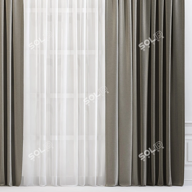 Refined Drapery Design 3D model image 2