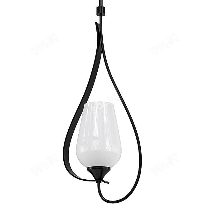 Elegant Flora Pendant Light 3D model image 1