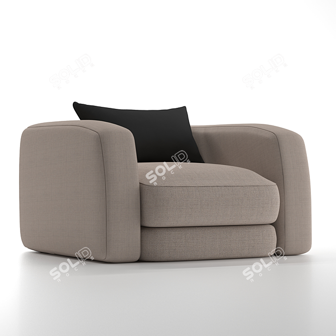  Modern Divan Sofa: Stylish and Comfortable 3D model image 4