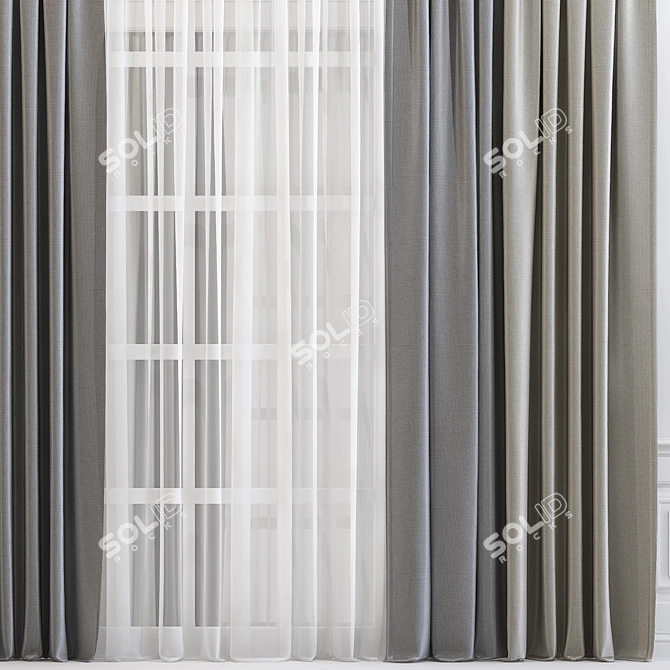 Chic Curtain 605 3D model image 2