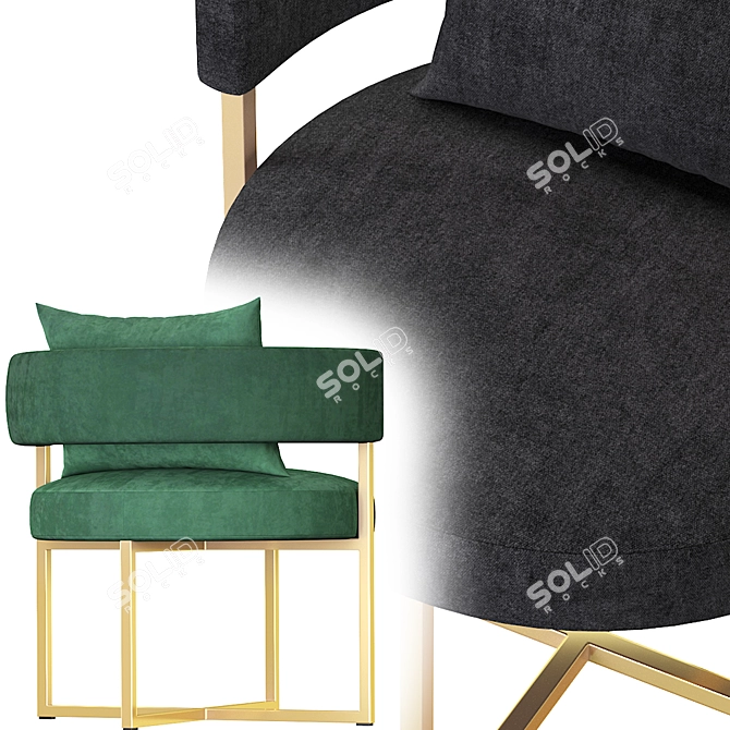 Modern Small Armchair by Ana Roque 3D model image 4