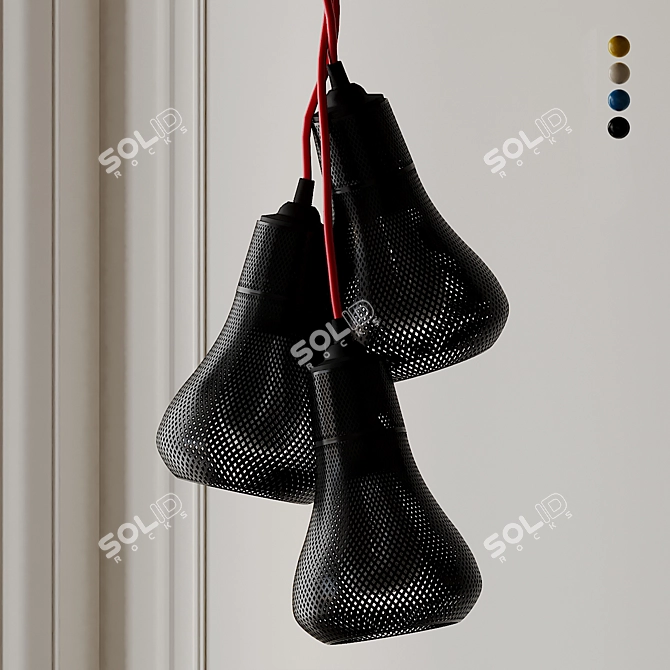 Stunning KAYAN Pendant Chandelier 3D model image 2