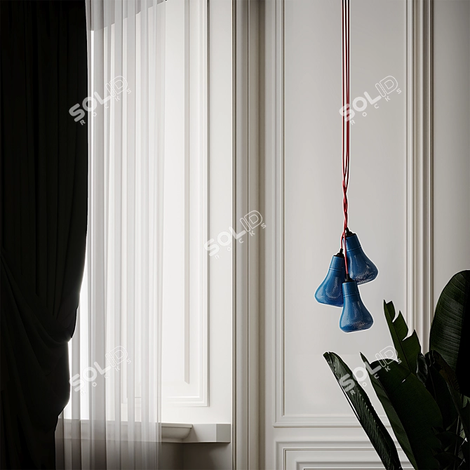 Stunning KAYAN Pendant Chandelier 3D model image 4