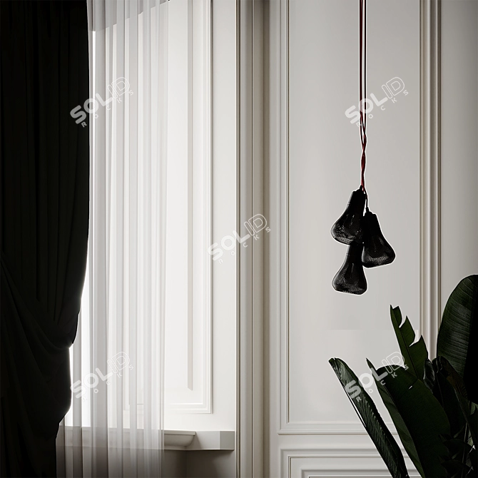 Stunning KAYAN Pendant Chandelier 3D model image 5