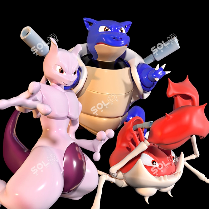 Pocket Monsters Playtime Set 3D model image 2