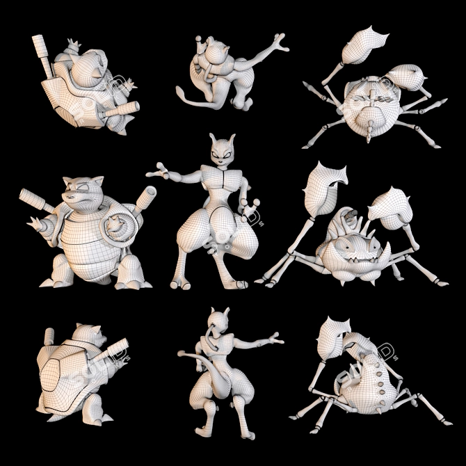 Pocket Monsters Playtime Set 3D model image 3