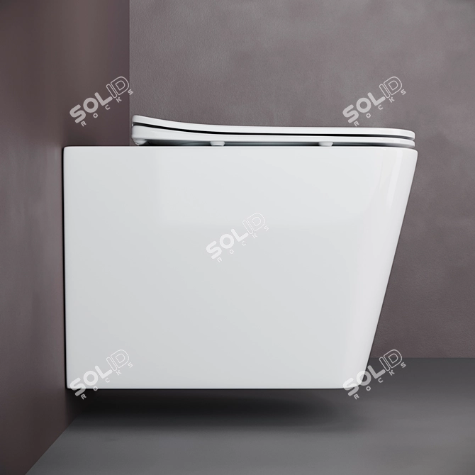 Ceramica Nova X-Cube Wall-Hung Toilet 3D model image 4