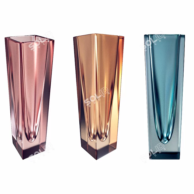 Giorgetti Glass Vase: Elegant Colors 3D model image 4