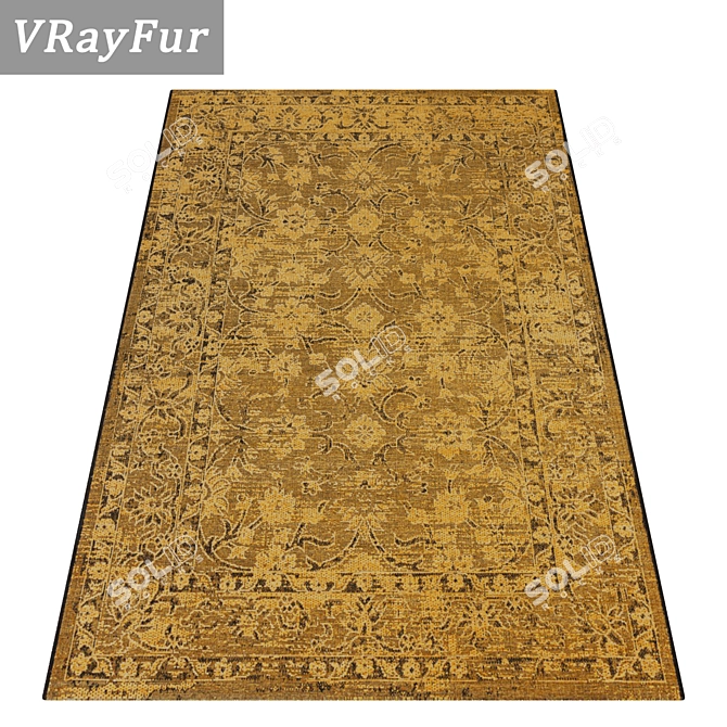 Luxury Carpets Set - High-Quality Textures 3D model image 2