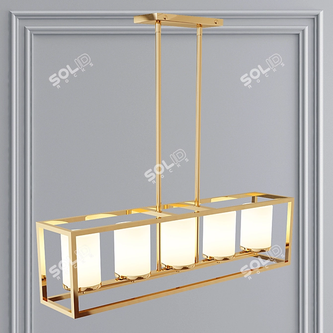 Elegant Verona Pendant Chandelier 3D model image 1