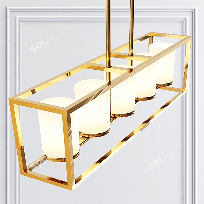 Elegant Verona Pendant Chandelier 3D model image 3