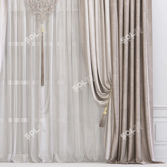 Title: Redefining Curtains: 609 3D model image 2
