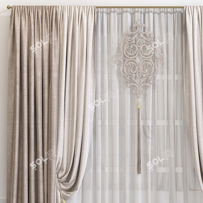 Title: Redefining Curtains: 609 3D model image 3