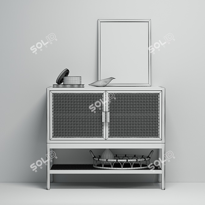 Opalhouse Minsmere Rattan Chest: Natural Elegance 3D model image 3