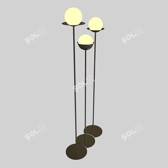 Italian Netta Piantana Floor Lamp 3D model image 2