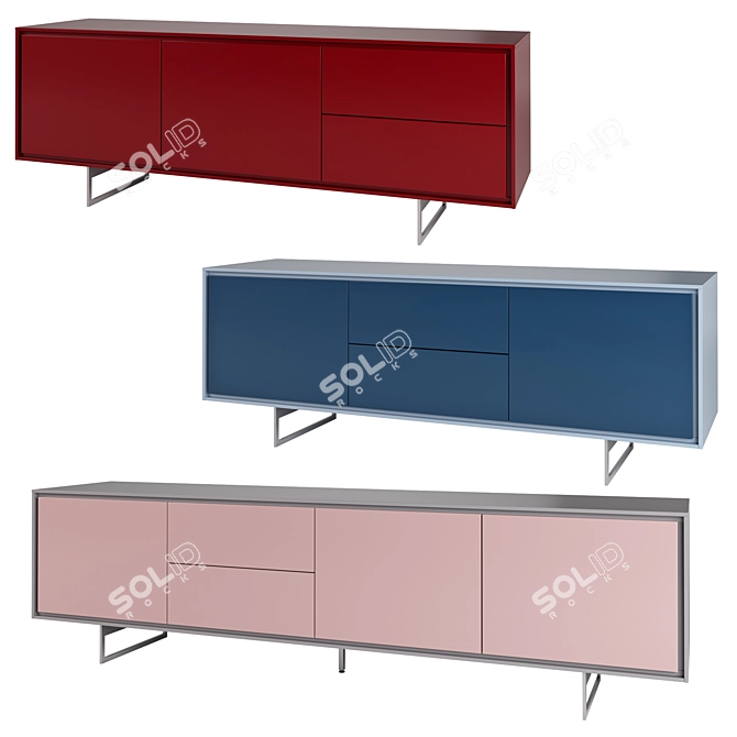 Modern Shadows Sideboard - Sleek Design 3D model image 1