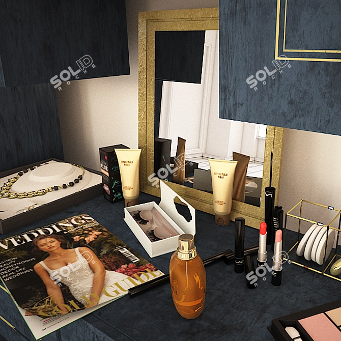Modern Luxe Furniture Set 3D model image 2