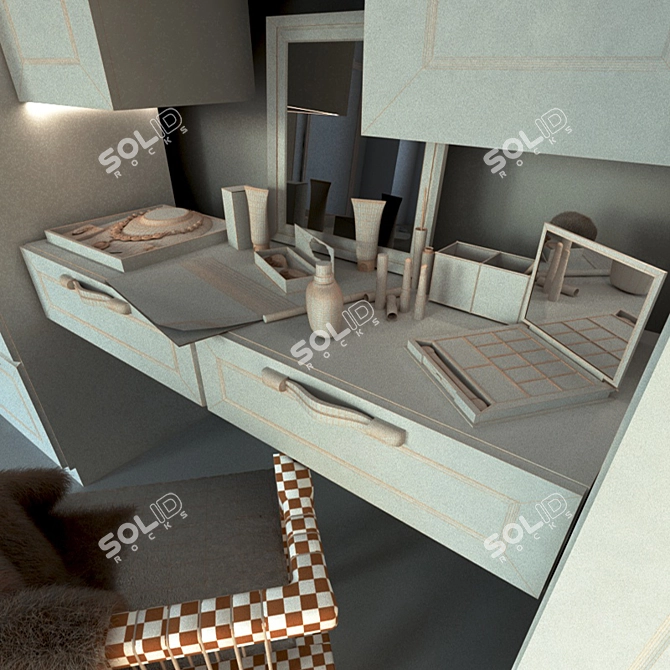 Modern Luxe Furniture Set 3D model image 4
