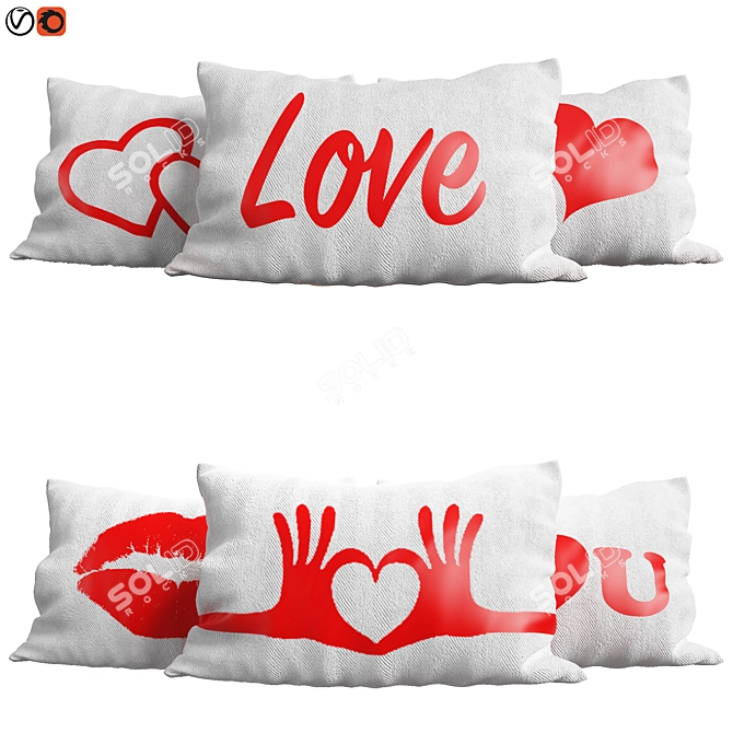 Ultra Comfort Pillow Set 3D model image 1
