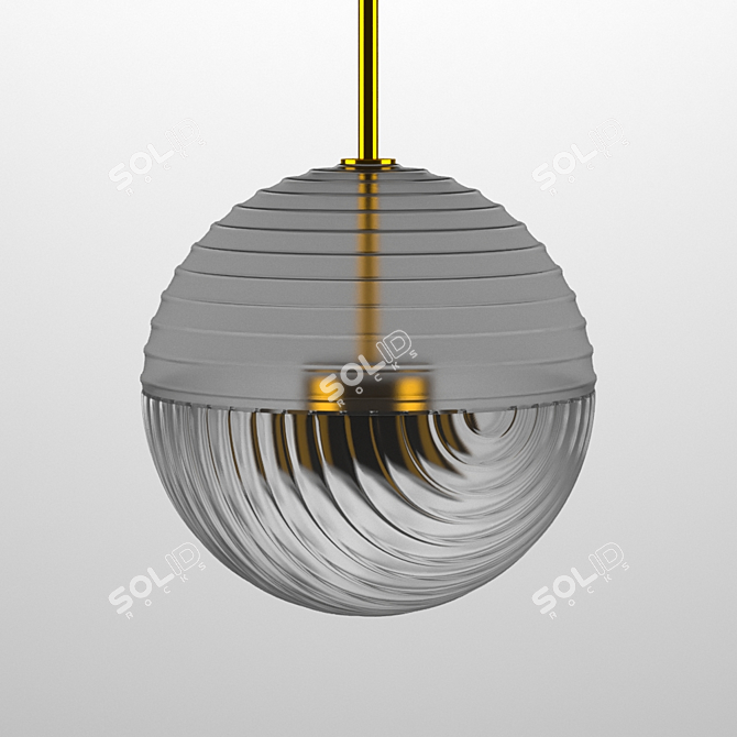 Elegant Hanging Lamp 3D model image 1