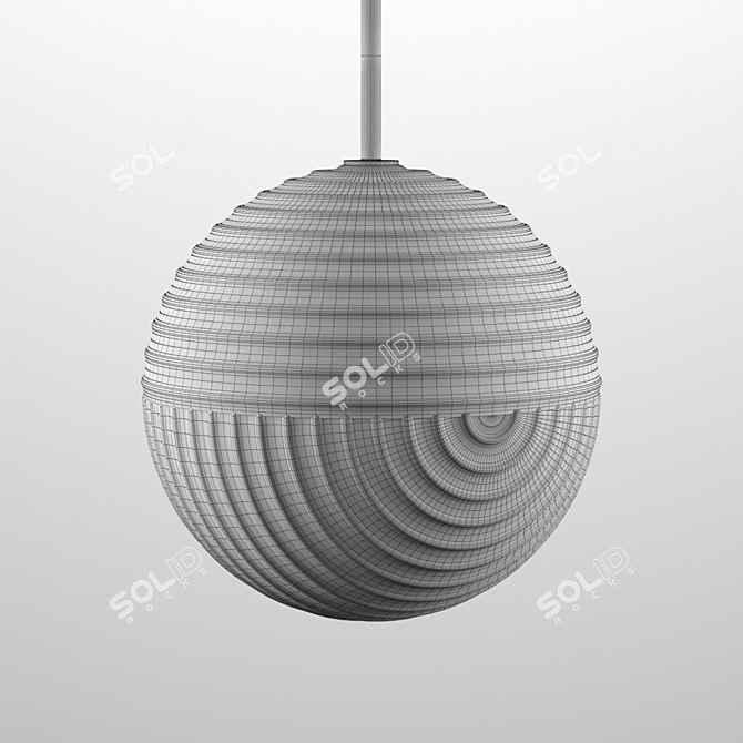 Elegant Hanging Lamp 3D model image 2