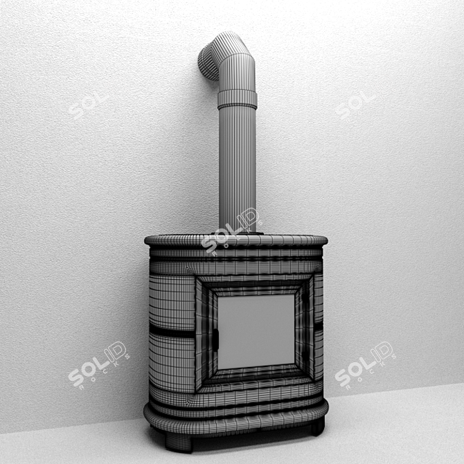 Modern Piazzetta e905 Fireplace 3D model image 3