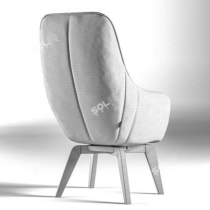 Elegant Dot2 Gala Chair 3D model image 5