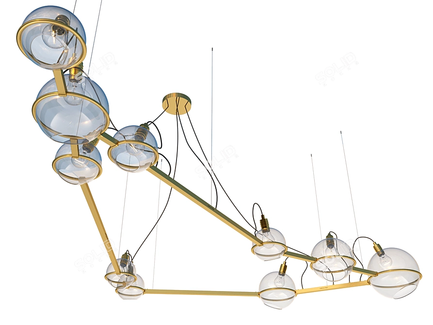 Celestial Capricorn Chandelier: Timeless Elegance 3D model image 1