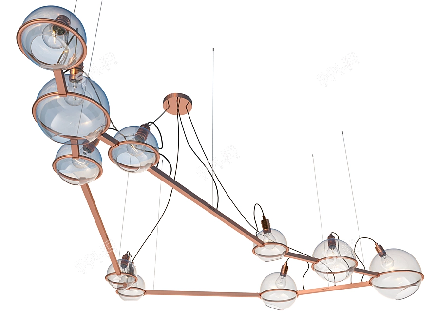 Celestial Capricorn Chandelier: Timeless Elegance 3D model image 2