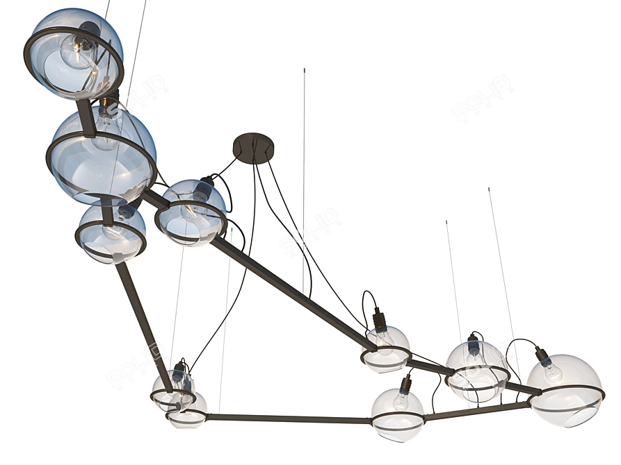 Celestial Capricorn Chandelier: Timeless Elegance 3D model image 4