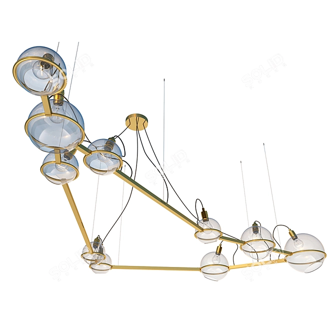 Celestial Capricorn Chandelier: Timeless Elegance 3D model image 6