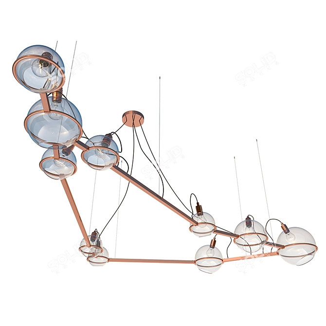 Celestial Capricorn Chandelier: Timeless Elegance 3D model image 7