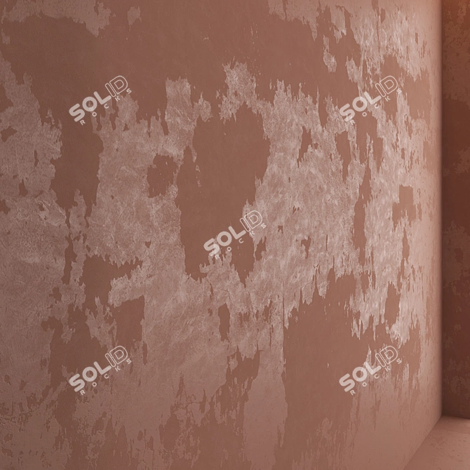 Elegant Plaster: High-Quality Decorative Texture 3D model image 4