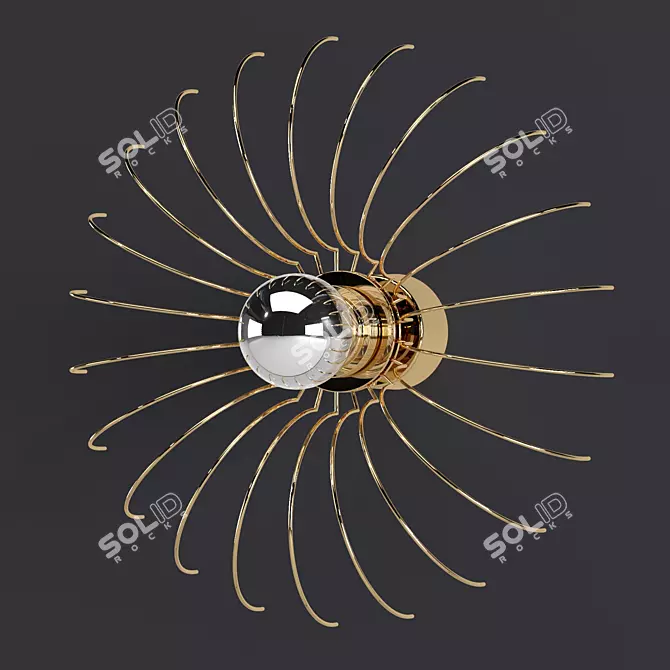 Golden Spider Wall Light 3D model image 3