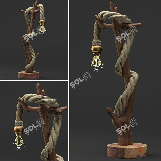 Wooden Light Collection 3D model image 3