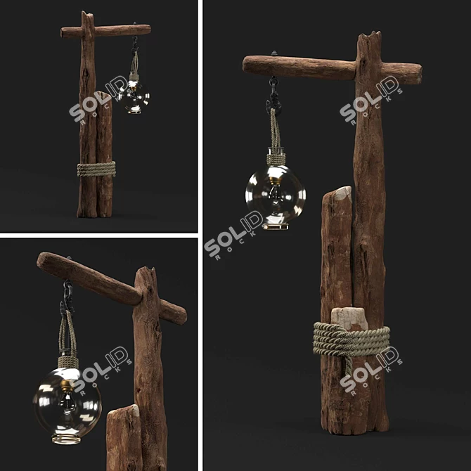 Wooden Light Collection 3D model image 9
