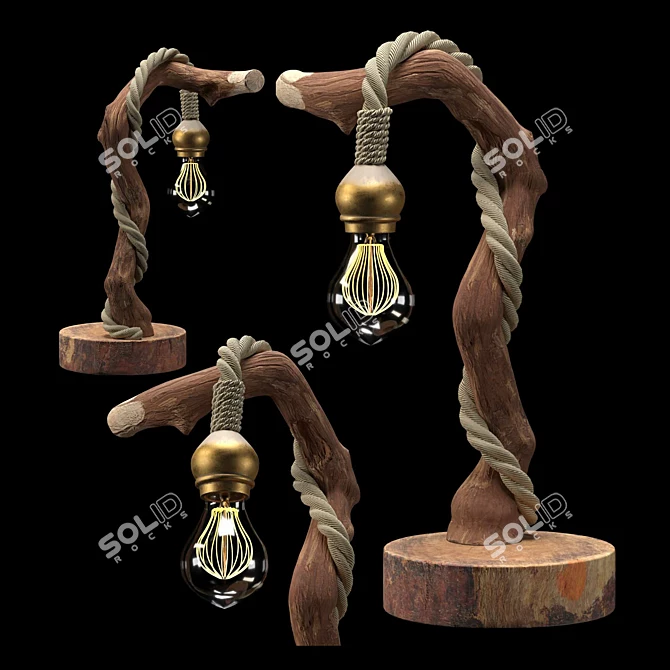Wooden Light Collection 3D model image 11